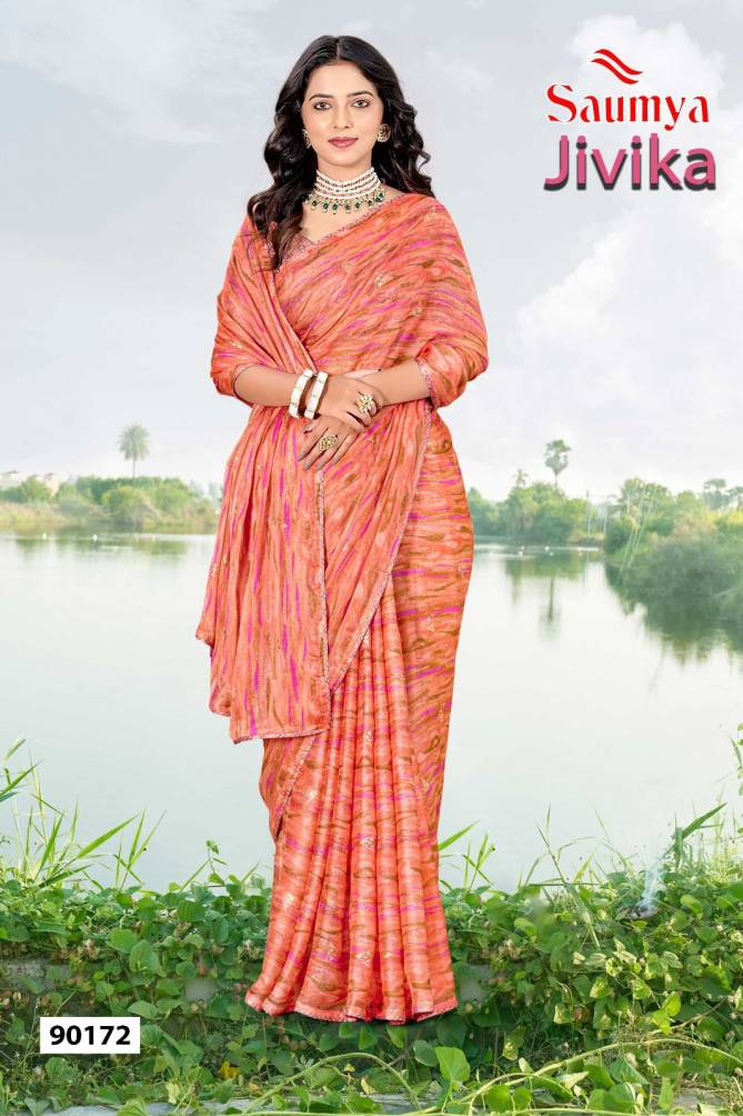 Jivika By Saumya Moss Rimzim Printed Sarees Wholesale Shop In Surat